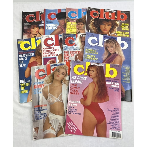 256 - 10 1980's issues of Club International adult erotic magazine from Paul Raymond.