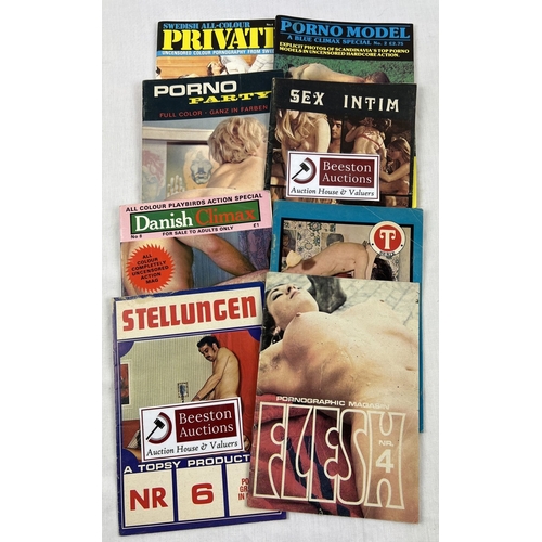 259 - 8 assorted vintage smaller sized adult erotic magazines to include Young Love and Stellungen from To... 