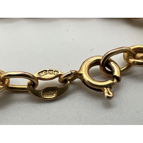 1070 - A 9ct gold 5mm twisted rope chain bracelet with spring ring clasp. Fully hallmarked to link joining ... 