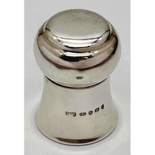 1184 - An Elizabeth II silver champagne cork box with push on lid, hallmarked for The Hardwicke Collection,... 