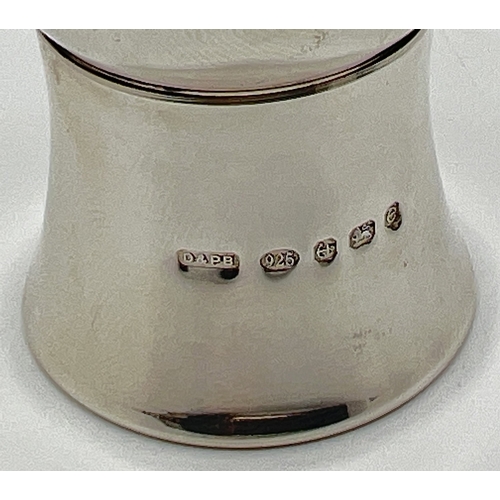 1184 - An Elizabeth II silver champagne cork box with push on lid, hallmarked for The Hardwicke Collection,... 