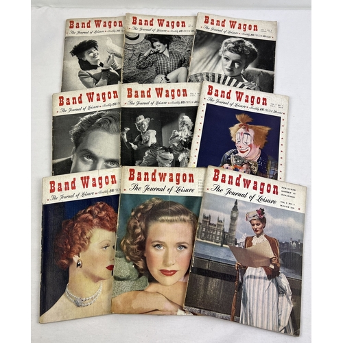 1275 - 9 late 1940's issues of Band Wagon magazine - The Journal of Leisure with front covers featuring sta... 