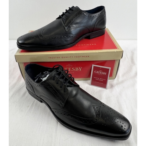 1316 - A pair of Men's black leather lace up brogues by Catesby, brand new in box.  Size 11.