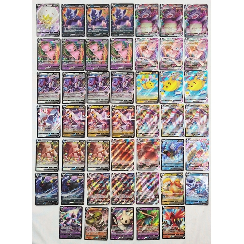 Collection of 47 pokemon trading cards. All V and Vmax. To include Umbreon, Flying Pikachu, Mew, Duraludon, Slowking, and more.