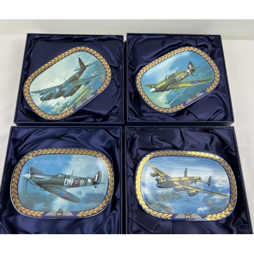 1262 - A boxed set of 4 Bradford Exchange collectors plates from the RAF 'Wings of Victory' range. Each gil... 