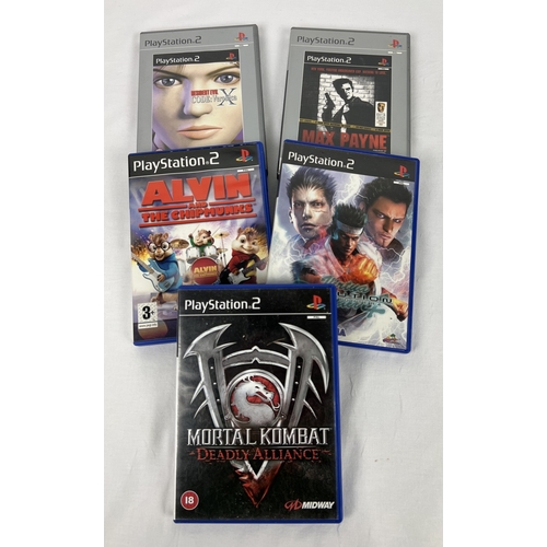 1 - 5 assorted PlayStation 2 games. Resident Evil, Max Payne, Mortal Kombat Deadly Alliance, Virtua Figh... 