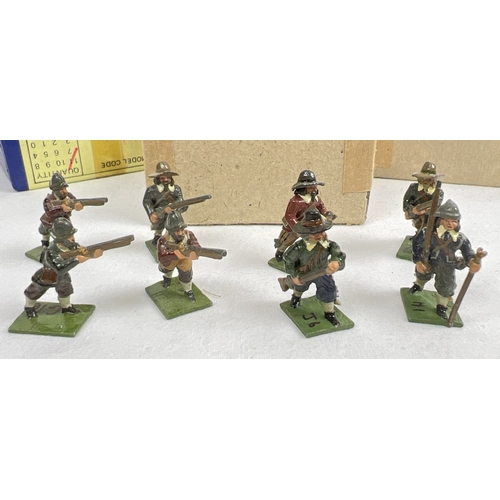 78 - A collection of 69 Hinchcliffe 30mm hand painted cast metal English Civil War Soldiers.