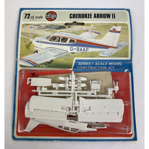 153 - Vintage 1970's Airfix Cherokee Arrow II model aircraft kit #01060-5, unopened blister pack. 1:72 sca... 