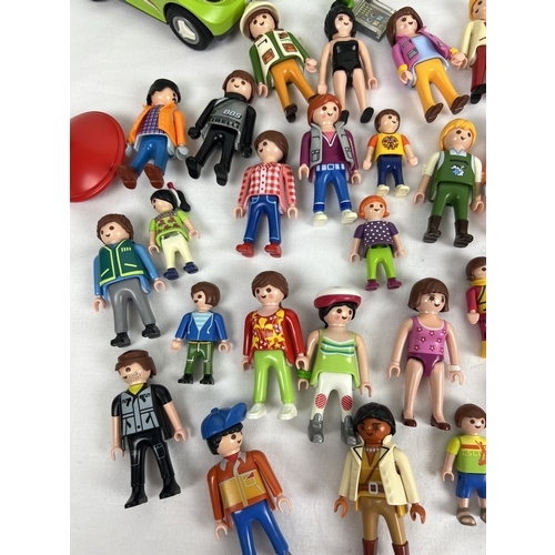 163 - A collection of assorted vintage Playmobile small playsets and accessories, to include some boxed. L... 