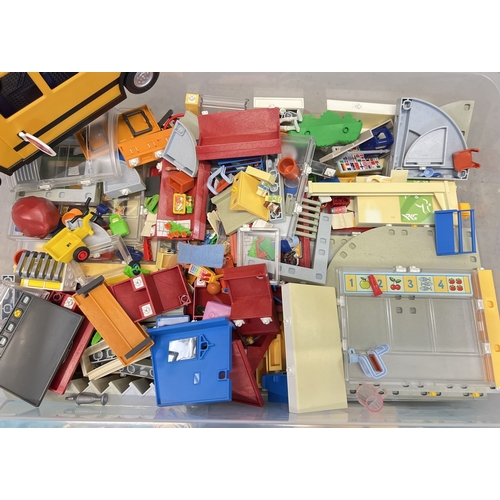 165 - A tub containing a large quantity of assorted vintage school related Playmobile playsets & accessori... 