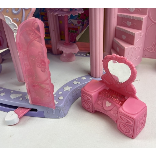 181 - Hasbro Toys My Little Pony Crystal Rainbow Castle and accessories to include pink vanity drawers, pu... 