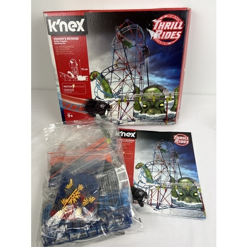 219 - K'nex Thrill Rides set Kraken's Revenge roller coaster building set. All complete - pieces sorted in... 