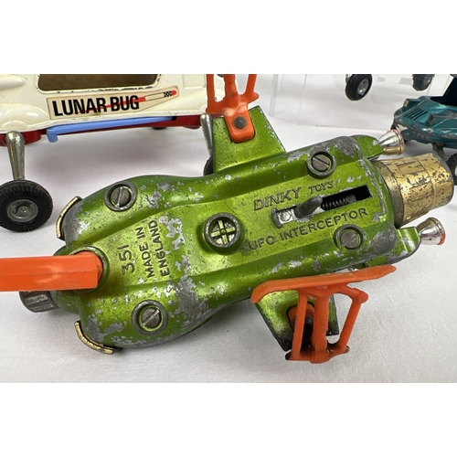 236 - 6 vintage Dinky & Corgi diecast space vehicles to include examples from Gerry Anderson's UFO, Captai... 