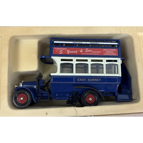 238 - 3 boxed Corgi collectors diecast model buses. Limited edition 1:50 scale CC25502 Daimler Utility Bus... 