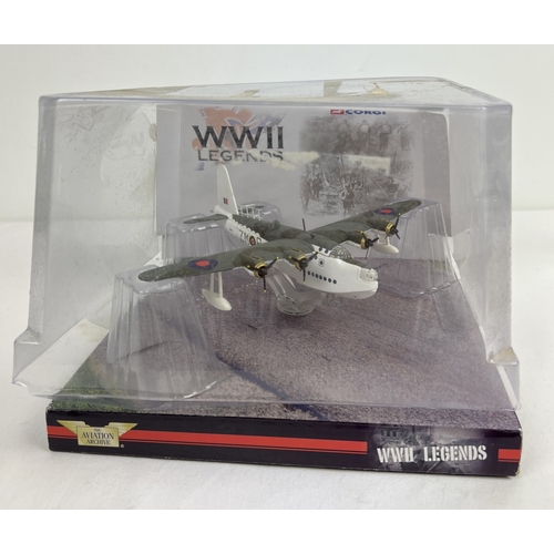 240 - A boxed WWII Legends Aviation Archive diecast model aircraft, by Corgi. 1:44 scale AA31705 Short Sun... 