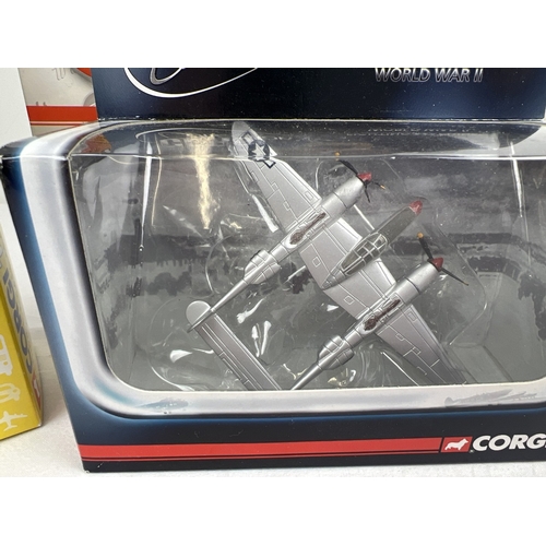 241 - 4 boxed collectors diecast model aircraft by Corgi. Aces At War CS900089 Sopwith Camel No. 3 Wing RN... 