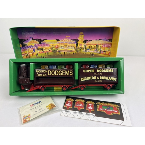 247 - Boxed Ltd Ed Corgi Classics Scammell Highwayman Generator with closed pole trailer & Dodgem trailer ... 