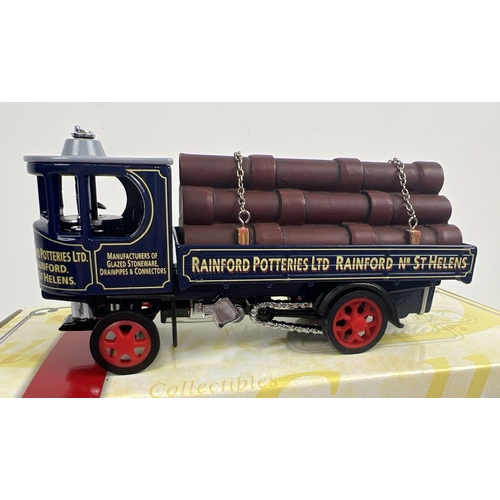 254 - 3 boxed collectors diecast steam wagons, by Matchbox. YAS 12 - 1922 Foden Brett & Son; YAS 09 - 1929... 