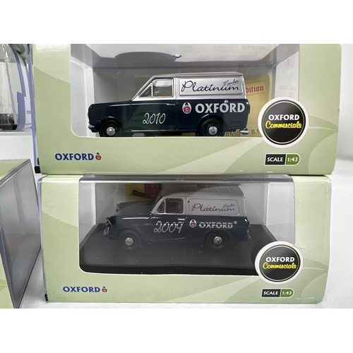 276 - 6 Ltd Edition Oxford Commercials diecast Platinum Member vehicles from 2008, 2009, 2010, 2013, 2015 ... 