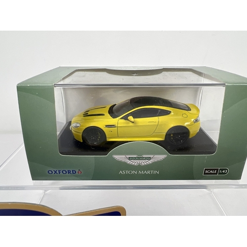 278 - 5 assorted diecast vehicles to include 4 boxed, by Oxford. Lot includes an Aston Martin Vantage S in... 