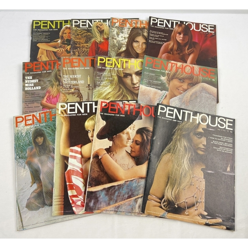 2 - Complete Volume set - 12 issues of Penthouse vintage adult erotic magazine from the late 1960's. Vol... 