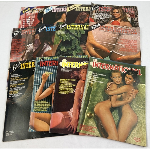 40 - Complete Year Set 1976 - 12 issues of Club International adult erotic magazine from Paul Raymond. Vo... 