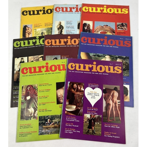 46 - First 8 issues of vintage 1960's Curious: Sex Education for Men & Women, adult erotic magazine. All ... 