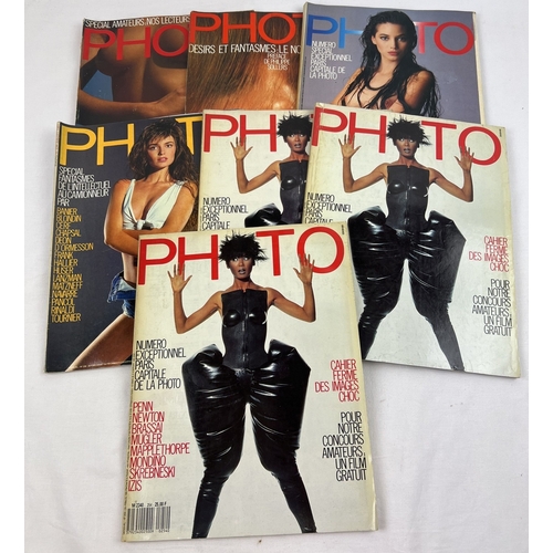 48 - 7 vintage 1980's issues of Photo, French photographic magazine, to include 3 issues the same from No... 