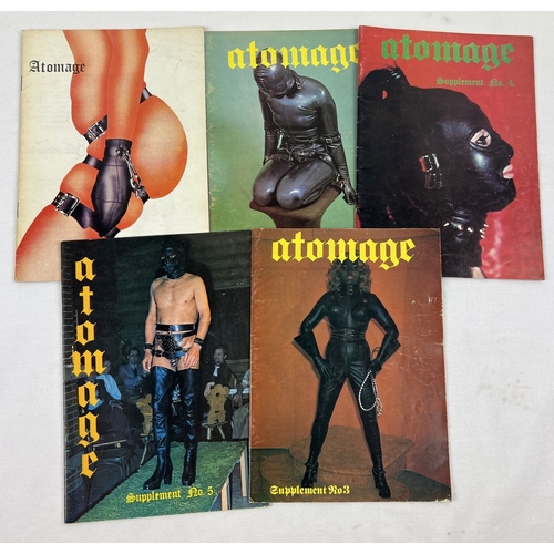 56 - The first 5 Atomage Supplements, No's 1 - 5, vintage 1970's smaller sized Bondage supplement to leat... 