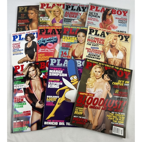 107 - Complete year set 2009 - 11 issues of Playboy; Entertainment for Men adult magazine from January - D... 