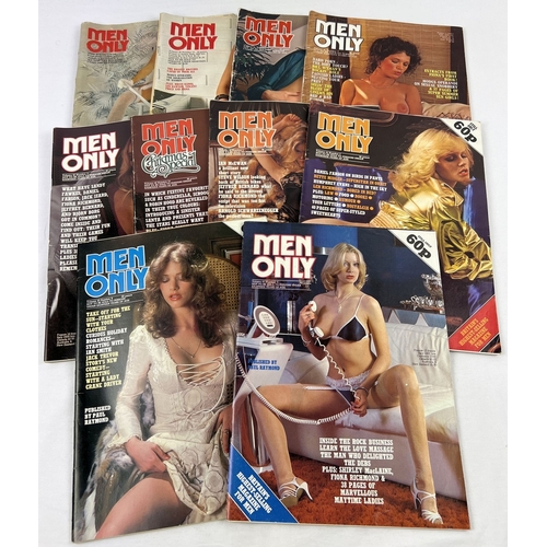 242 - 10 assorted vintage 1970's issues of Men Only, adult erotic magazine from Paul Raymond. Issues are f... 