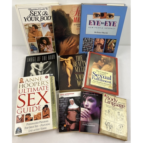 1310 - 10 assorted adult erotic books to include Image of the Body: Aspects of the Nude by Michael Gill. Al... 