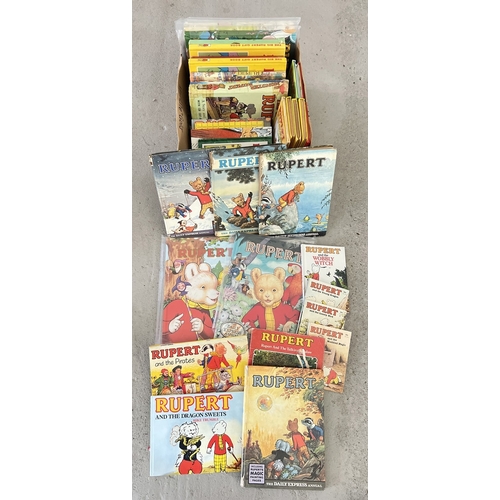 1313 - A collection of 37 assorted vintage & more modern Rupert Bear books to include 9 Rupert Bear annuals... 