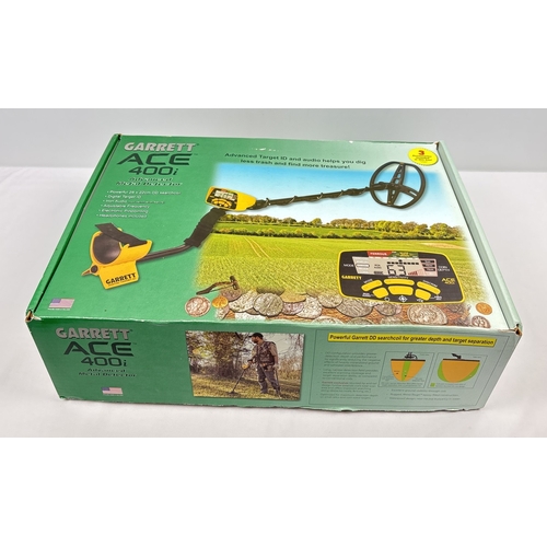 1397 - A boxed Garrett Ace 400i Advanced Metal Detector. In used unassembled condition. Comes with instrcti... 