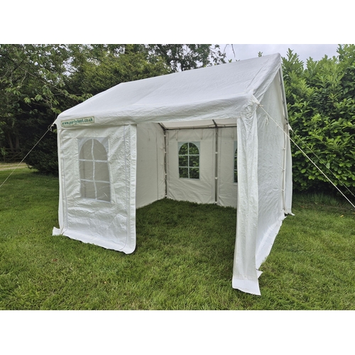 1403 - A superior quality party tent/marquee, 3m x 3m. 5 waterproof sheets (4 sides & top), 2 side sheets h... 