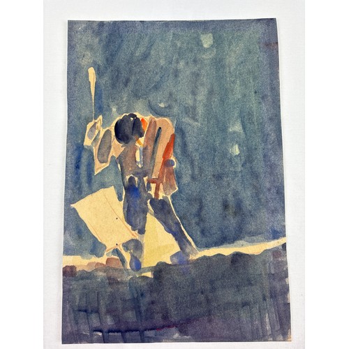 1002 - Ahmed Shahabuddin (b.1950, Bangladesh), watercolour on paper, 29.5 x 19.5cm. From a private collecti... 