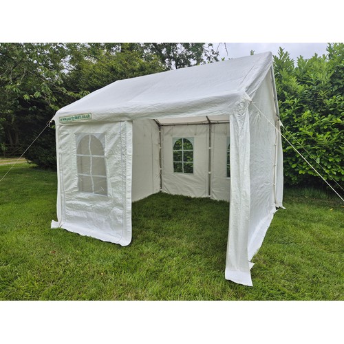 1405 - A superior quality party tent/marquee, 4m x 4m. 5 waterproof sheets (4 sides & top), 2 side sheets h... 