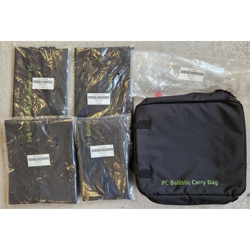 1251 - 5 assorted British Army military issue carry bags, as new, in plastic packaging, 4 unopened. Compris... 