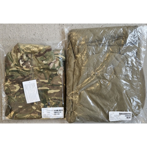 1254 - 2 items of British Army Military issue clothing, as new in sealed plastic packaging. A pair of Therm... 