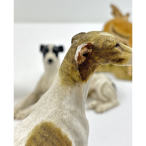 1282 - 4 resin and ceramic animal figures. A Sherratt & Simpson figure of an African Gazelle, an Italian Ca... 