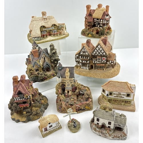 1292 - 10 assorted Lilliput Lane collectable houses. Comprising: The Thatcher Rest, Secret Garden, The Gabl... 