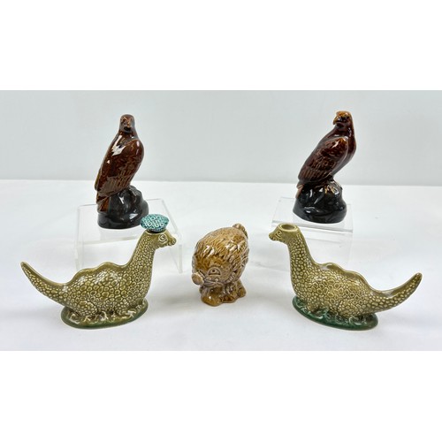 1320 - 5 assorted Beswick ceramic novelty Beneagles Scotch whisky decanters. 2 Golden Eagles, 2 Loch Ness M... 