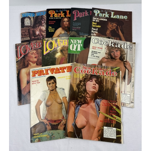 4 - 10 assorted vintage 1970's adult erotic magazines to include first issue #1 of Super Sexpert. Lot al... 