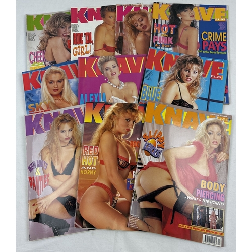 6 - 10 early 1990's issues of Knave, adult erotic magazine. All in very good condition.