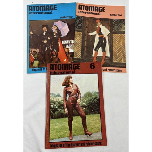 119 - 3 issues of Atomage International, specialist fetish rubber/dressing for pleasure magazine from the ... 