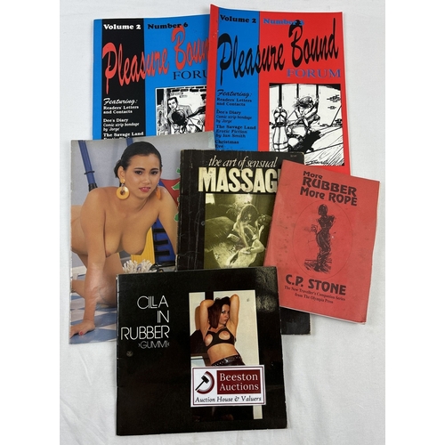 123 - 6 assorted adult erotic books and magazines, mostly specialist fetish interest. To include 2 issues ... 