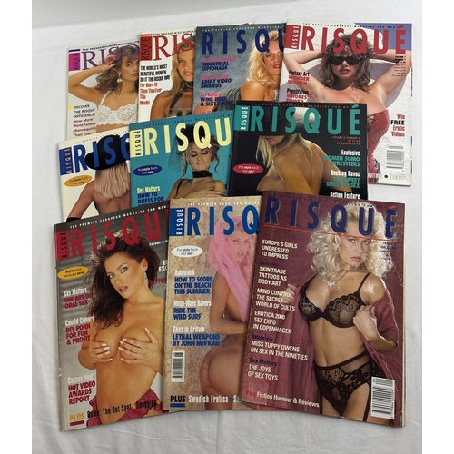 133 - 10 assorted 1990's issues of Risque, adult erotic magazine, to include first issue No. 1.