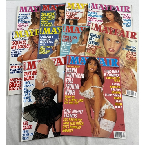 264 - 10 issues of Mayfair, adult magazine from Paul Raymond, all from volume 28 - 1993. To include 2 issu... 