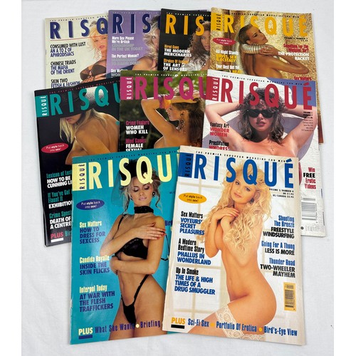 12 - 9 early 1990's issues of Risque, adult erotic magazine, to include issue No's 2 & 3.