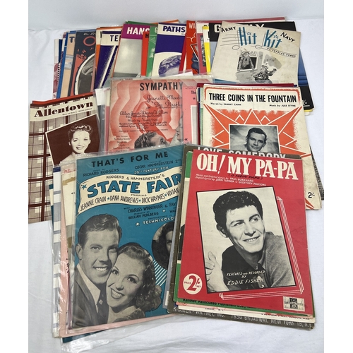 220 - A quantity of vintage 1940's & 50's sheet music to include Doris Day, Guy Mitchell, Teresa Brewer, J... 